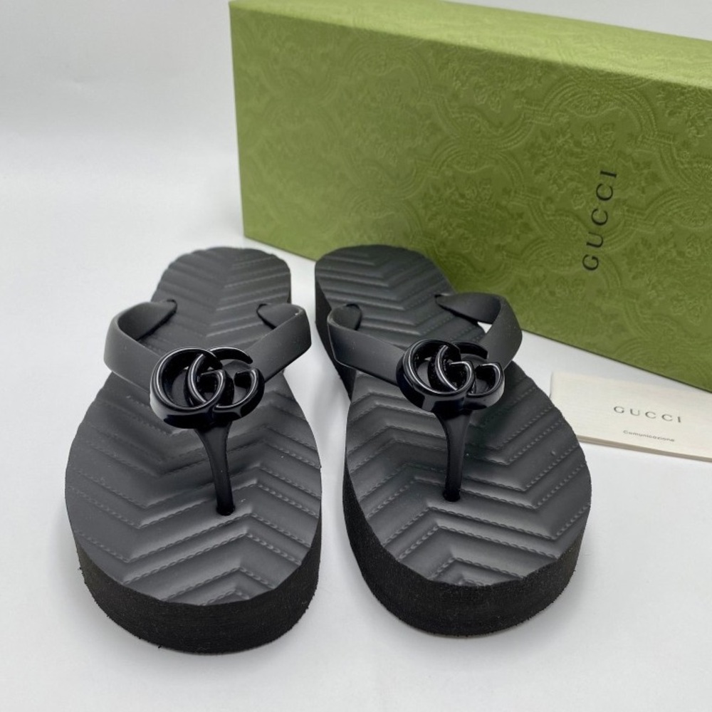 Gucci Black Flip Flops